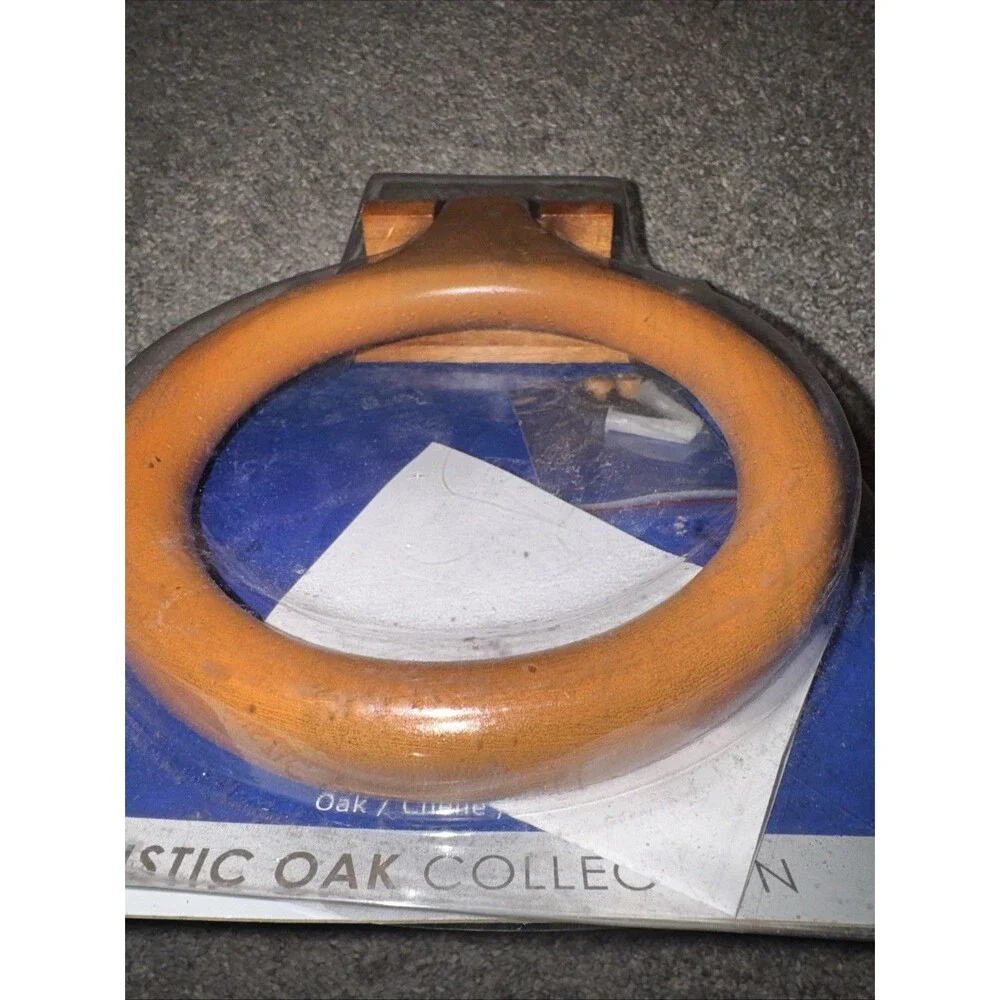 Exquisite Rustic Collection Oak Round Hand Towel Ring Holder Bathroom